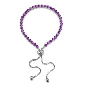 Adjustable Tennis Bracelet with Swarovski Crystals